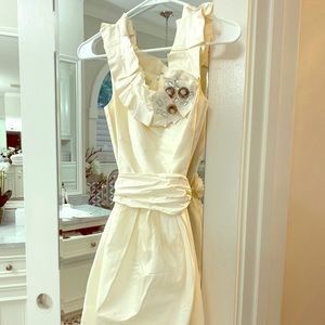 Raw Silk Ivory Dress